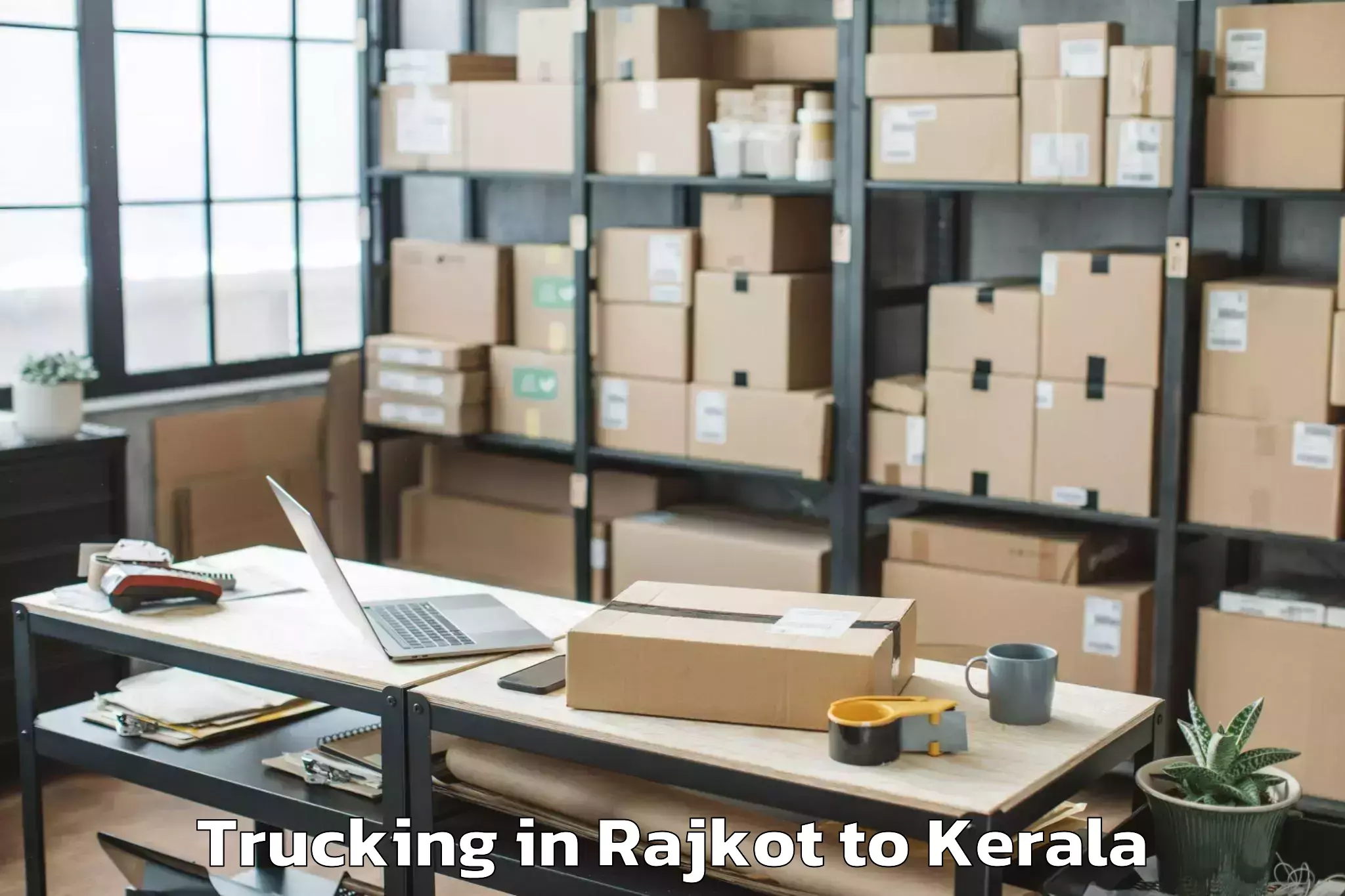 Professional Rajkot to Naduvannur Trucking